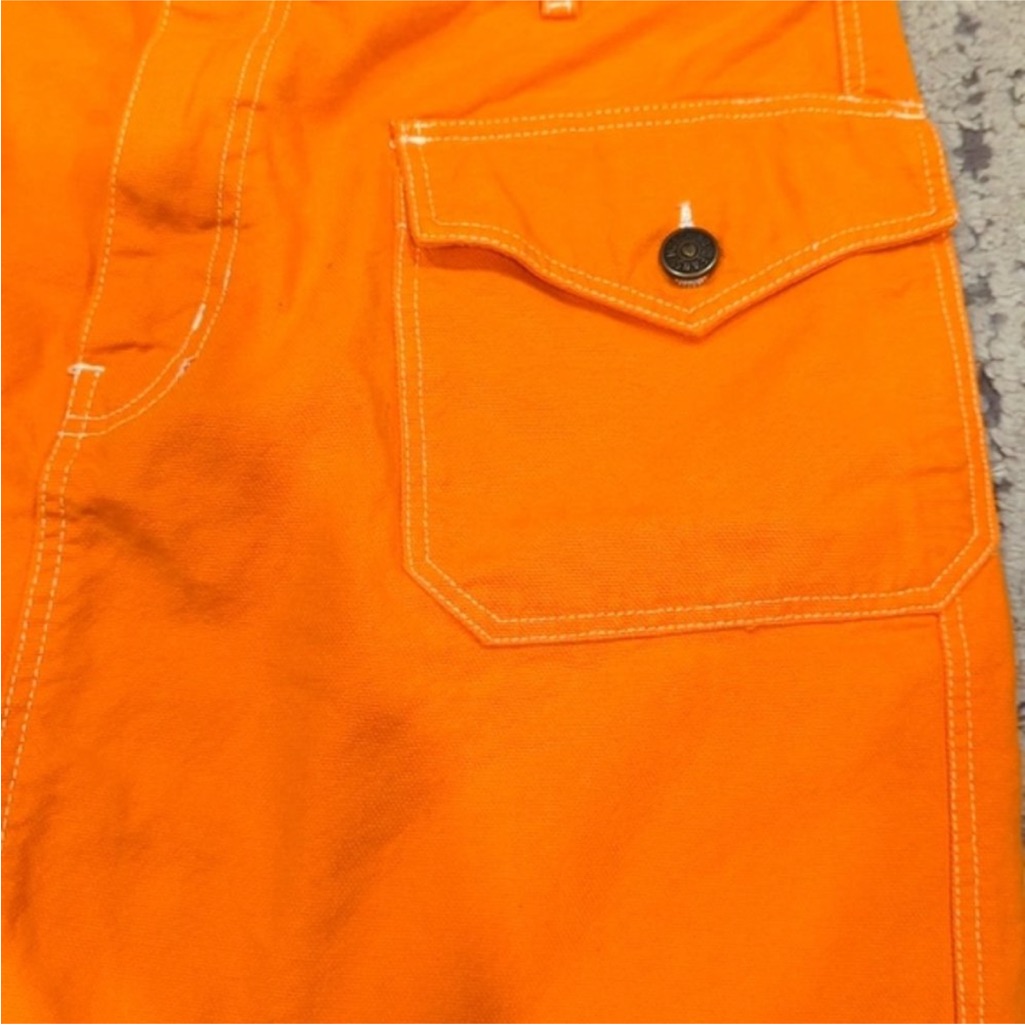 Moschino Bright Orange Utility Mini Skirt